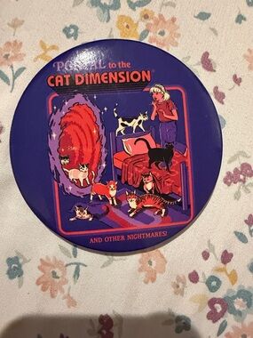 Steven Rhodes Portal To The Cat Dimension Large Button(Read)